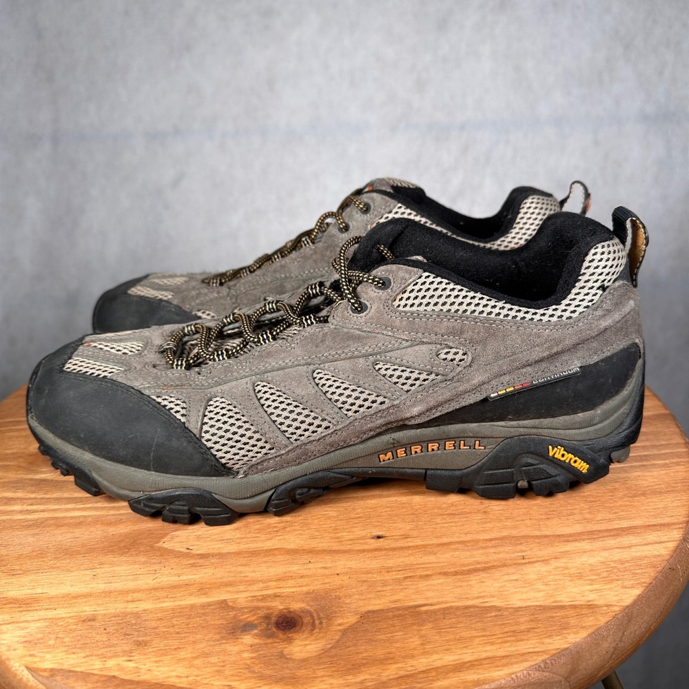 Merrell Mesa Ventilator Hiking Shoes Mens 14 Brown Good Vibram Low Top 80433 - Picture 8 of 13